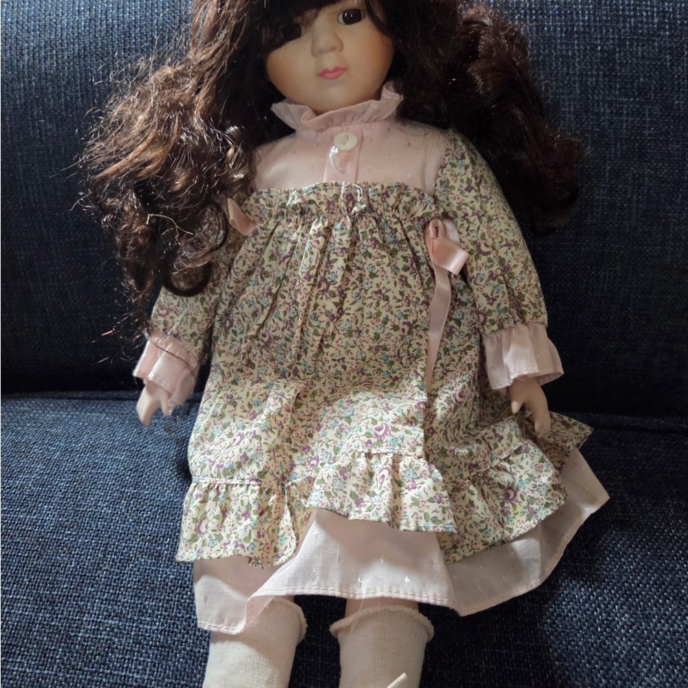 Brinn's Porcelain Doll with floral dress
